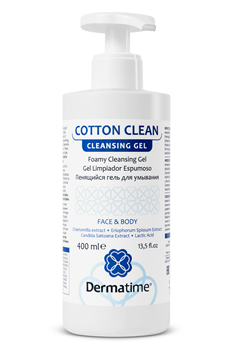 Dermatime Cotton Clean Foamy Cleansing Gel – Гель пенящийся для умывания Дерматайм, 400 мл 91293