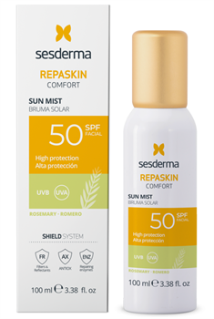 Sesderma Repaskin Sun Mist Facial SPF50 (Rosemary) – Спрей-мист солнцезащитный для лица Репаскин СЗФ50 (Розмарин), 100 мл 40008320
