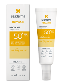 Sesderma Repaskin Dry Touch Facial Sunscreen SPF50+ – Солнцезащитное средство для лица с матовым эффектом СЗФ50+ Репаскин, 50 мл 40008200