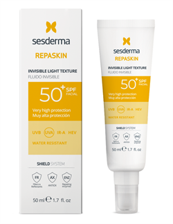 Sesderma Repaskin Invisible Light Textura Facial SPF50 – Сверхлегкий солнцезащитный флюид для лица СЗФ50 Репаскин, 50 мл 40008197