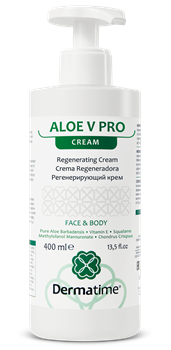 Dermatime Aloe V PRO Regenerating Cream – Алоэ Про регенерирующий крем Дерматайм, 400 мл 91347